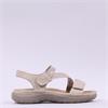 Rieker Twin Velcro Cross Strap Sandal - Cream